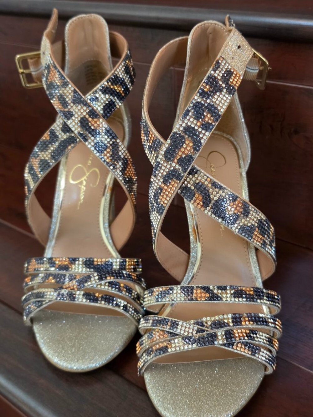 Gold & Animal Print Sandals